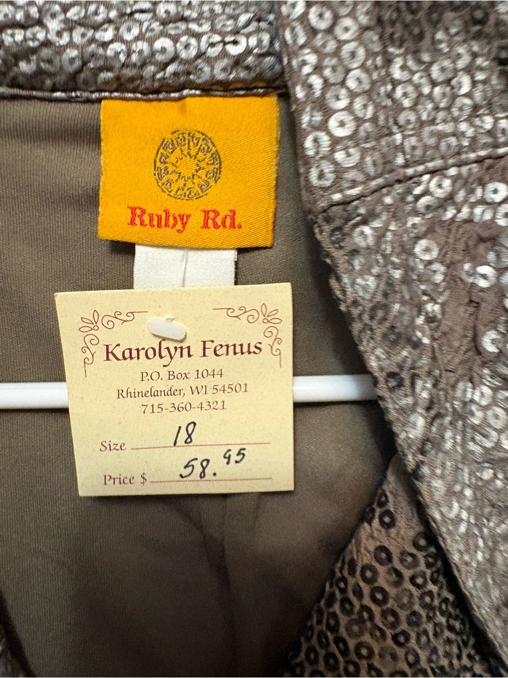 Ruby Rd. Gray Patterned Lightweight Bomber Jacket - Picture 6 of 10